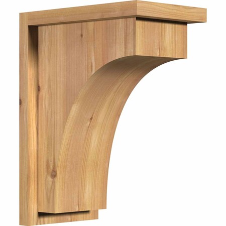Ekena Millwork Huntington Smooth Corbel w/Backplate, Western Red Cedar, 7 1/2"W x 12"D x 16"H COR08X12X16HUN01SWR